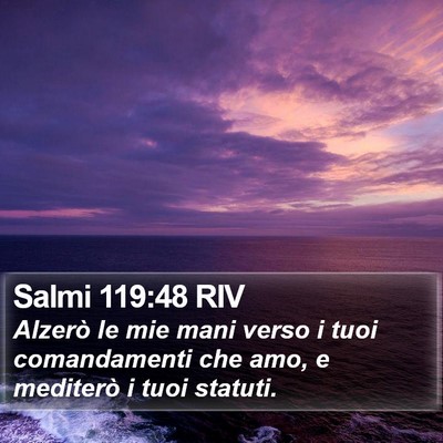 Salmi 119:48 RIV Bible Verse Image