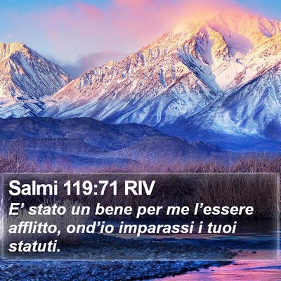 Salmi 119:71 RIV Bible Verse Image