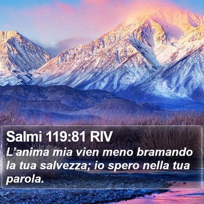 Salmi 119:81 RIV Bible Verse Image