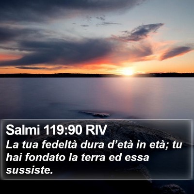 Salmi 119:90 RIV Bible Verse Image