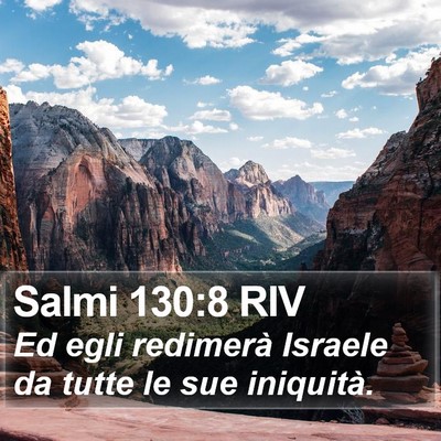 Salmi 130:8 RIV Bible Verse Image