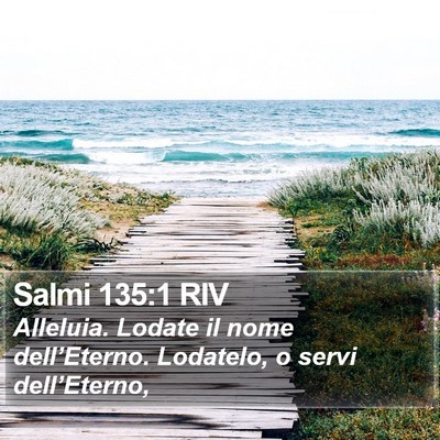 Salmi 135:1 RIV Bible Verse Image