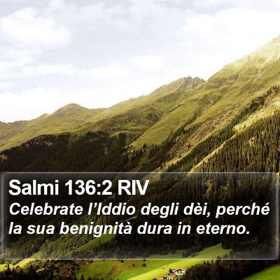 Salmi 136:2 RIV Bible Verse Image