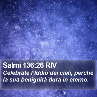 Salmi 136:26 RIV Bible Verse Image