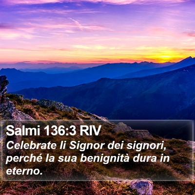 Salmi 136:3 RIV Bible Verse Image