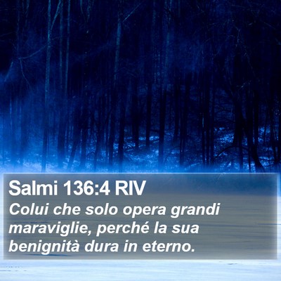Salmi 136:4 RIV Bible Verse Image
