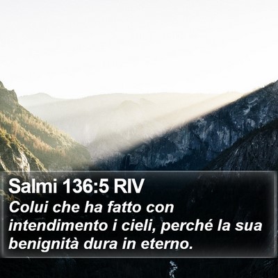 Salmi 136:5 RIV Bible Verse Image