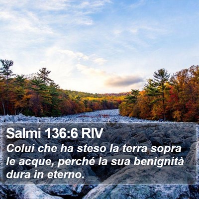 Salmi 136:6 RIV Bible Verse Image