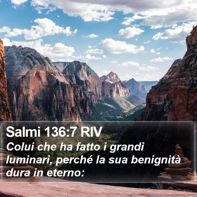 Salmi 136:7 RIV Bible Verse Image