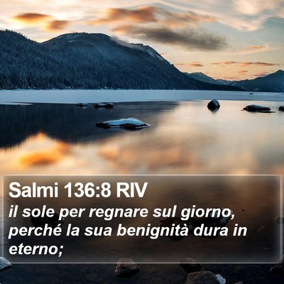 Salmi 136:8 RIV Bible Verse Image