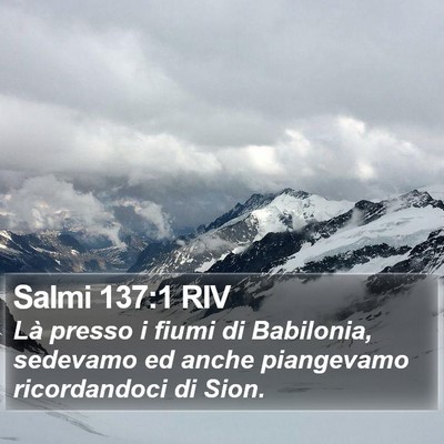 Salmi 137:1 RIV Bible Verse Image