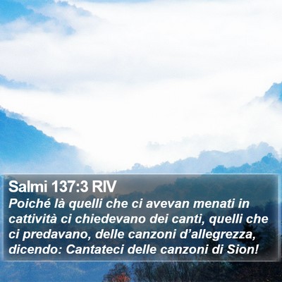 Salmi 137:3 RIV Bible Verse Image
