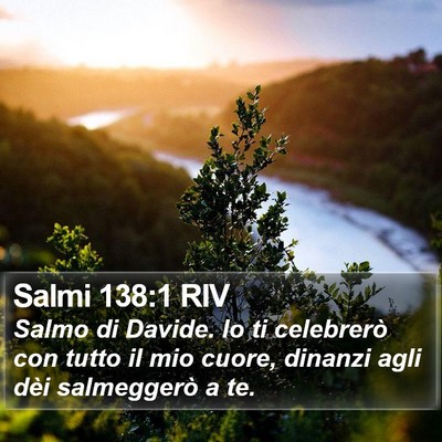 Salmi 138:1 RIV Bible Verse Image