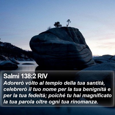 Salmi 138:2 RIV Bible Verse Image