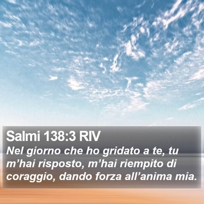 Salmi 138:3 RIV Bible Verse Image