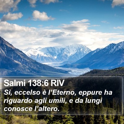 Salmi 138:6 RIV Bible Verse Image
