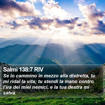 Salmi 138:7 RIV Bible Verse Image
