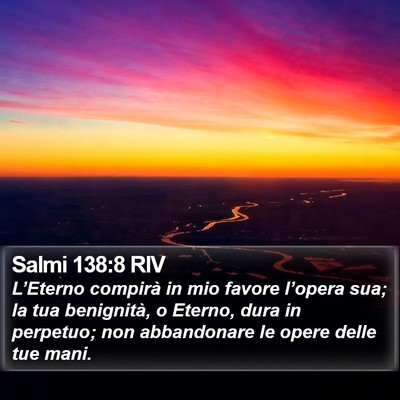 Salmi 138:8 RIV Bible Verse Image