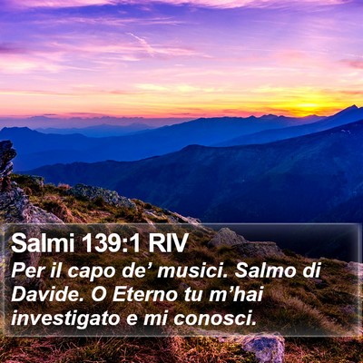 Salmi 139:1 RIV Bible Verse Image
