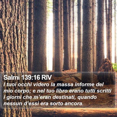 Salmi 139:16 RIV Bible Verse Image