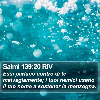 Salmi 139:20 RIV Bible Verse Image