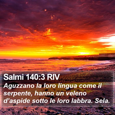 Salmi 140:3 RIV Bible Verse Image