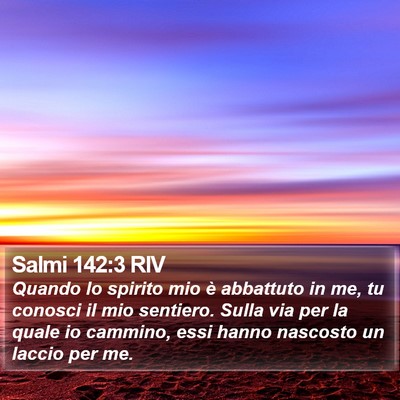Salmi 142:3 RIV Bible Verse Image