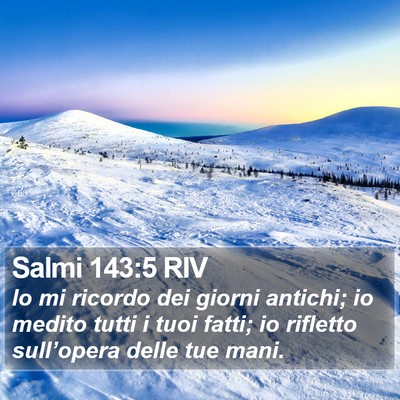Salmi 143:5 RIV Bible Verse Image