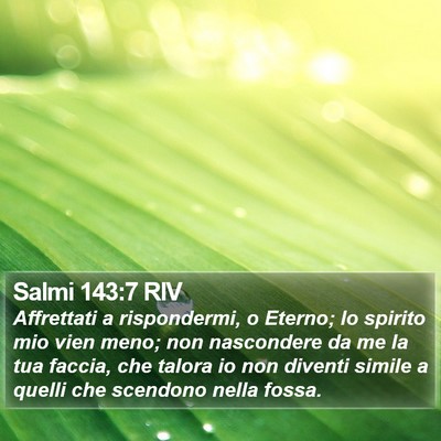 Salmi 143:7 RIV Bible Verse Image