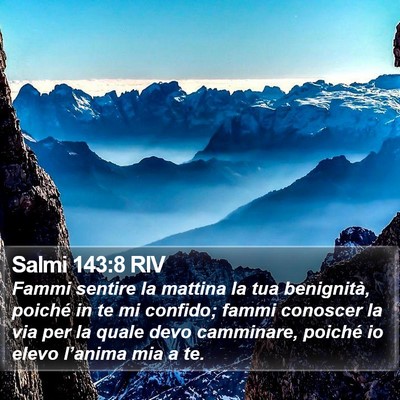 Salmi 143:8 RIV Bible Verse Image