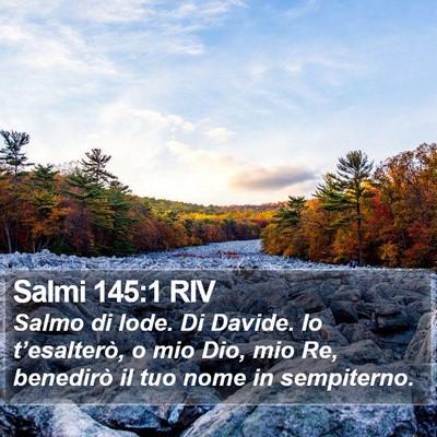 Salmi 145:1 RIV Bible Verse Image