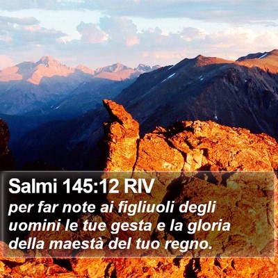 Salmi 145:12 RIV Bible Verse Image