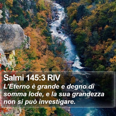 Salmi 145:3 RIV Bible Verse Image