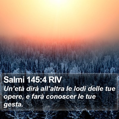Salmi 145:4 RIV Bible Verse Image