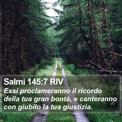 Salmi 145:7 RIV Bible Verse Image