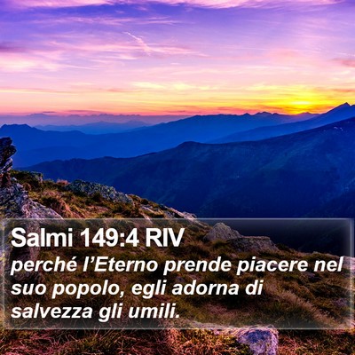 Salmi 149:4 RIV Bible Verse Image