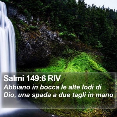 Salmi 149:6 RIV Bible Verse Image