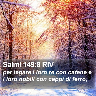 Salmi 149:8 RIV Bible Verse Image