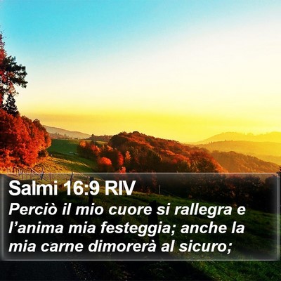 Salmi 16:9 RIV Bible Verse Image