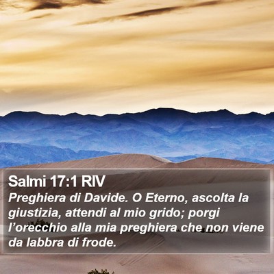 Salmi 17:1 RIV Bible Verse Image