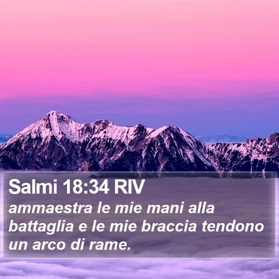 Salmi 18:34 RIV Bible Verse Image