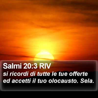 Salmi 20:3 RIV Bible Verse Image