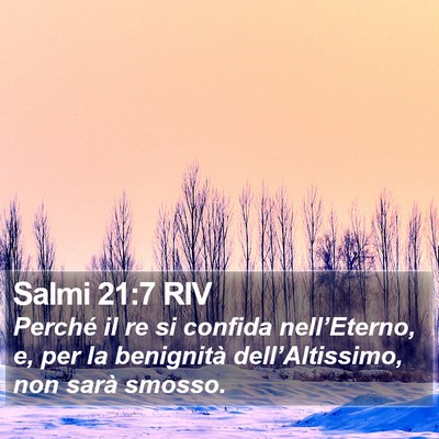Salmi 21:7 RIV Bible Verse Image