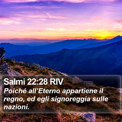 Salmi 22:28 RIV Bible Verse Image