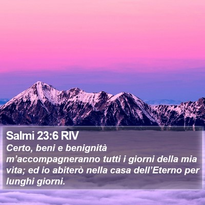 Salmi 23:6 RIV Bible Verse Image