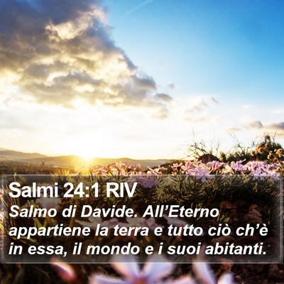 Salmi 24:1 RIV Bible Verse Image