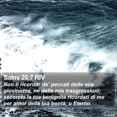 Salmi 25:7 RIV Bible Verse Image