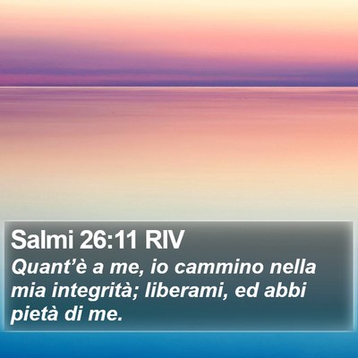 Salmi 26:11 RIV Bible Verse Image