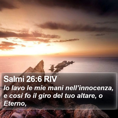 Salmi 26:6 RIV Bible Verse Image