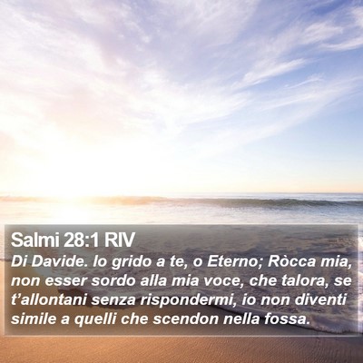 Salmi 28:1 RIV Bible Verse Image